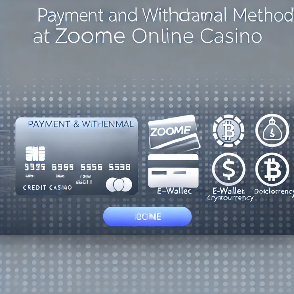 Payment and Withdrawal Methods at Zoome Online Casino